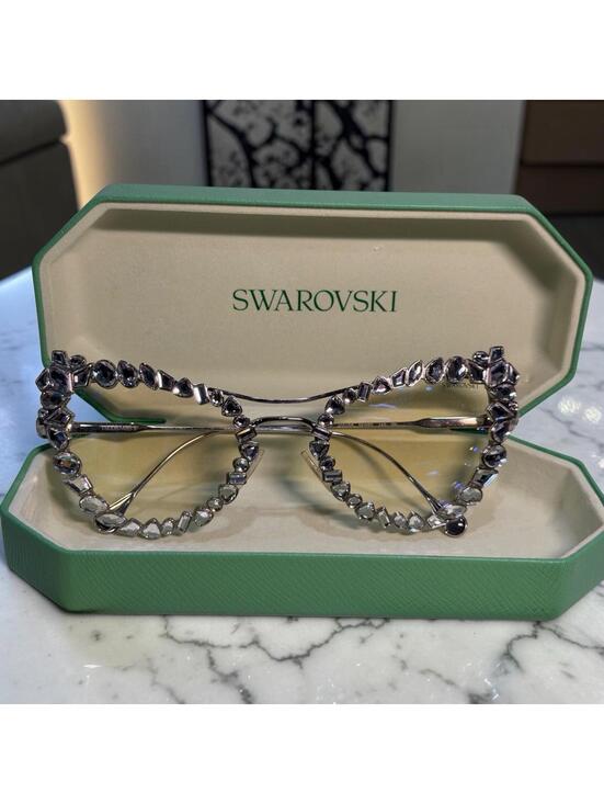 Swarovski Other - SWAROVSKI SK7011 4001SB 56mm Silver Blue Light Filter Lens Women's Eyeglasses